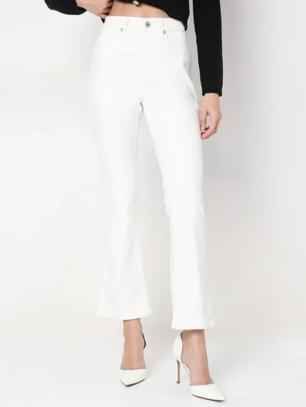 WHITE BOOTCUT JEANS - Image 7