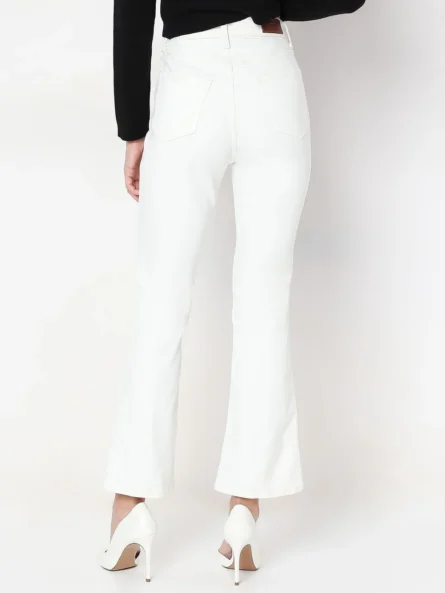 WHITE BOOTCUT JEANS - Image 5