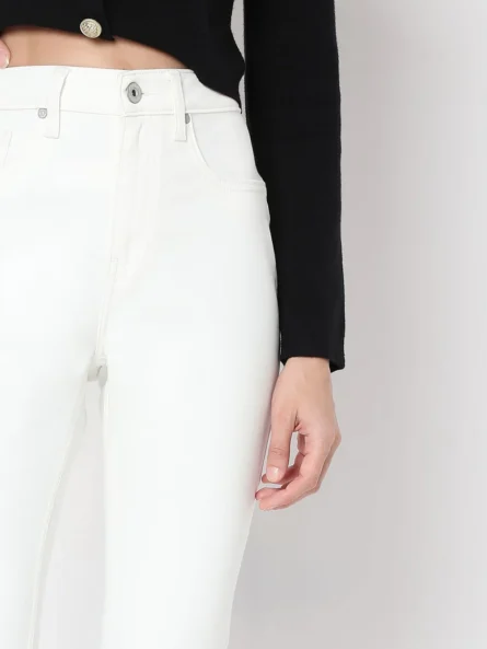 WHITE BOOTCUT JEANS - Image 3