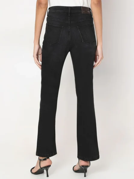 BLACK HIGH RISE BOOTCUT JEANS - Image 6