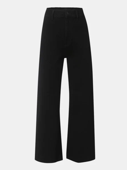 BLACK HIGH RISE WIDE LEG JEANS - Image 3